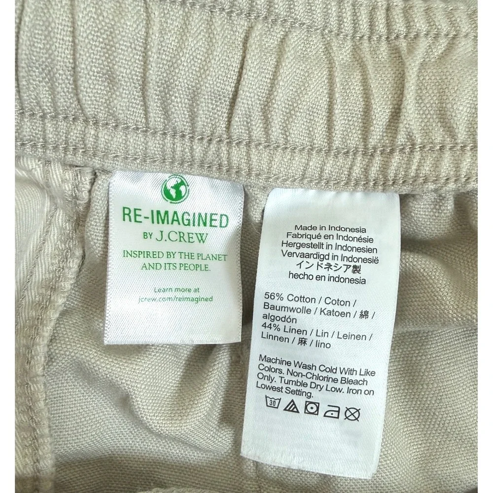 J.Crew Mens Pier Pant Cotton-Linen Blend Pants Light Khaki Size M Style CJ363